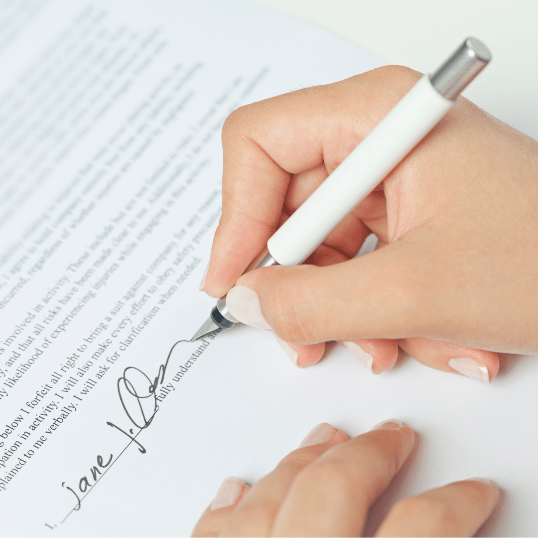 Signing a fiction contract